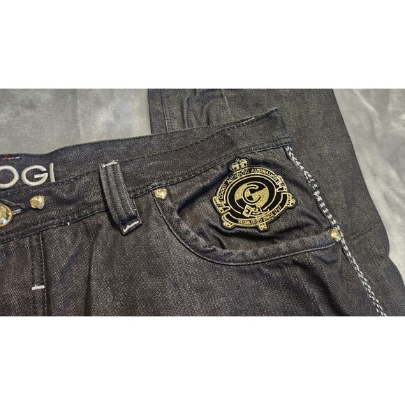 COOGI Australia Men's Black 46X38 Black Embroidered Jeans - Picture 3 of 13